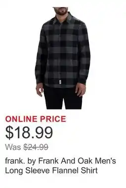 Costco frank. by Frank And Oak Men's Long Sleeve Flannel Shirt offer