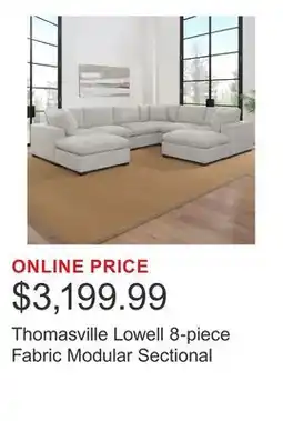 Costco Thomasville Lowell 8-piece Fabric Modular Sectional offer