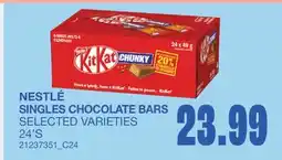 Wholesale Club SINGLES CHOCOLATE BARS, 24'S offer