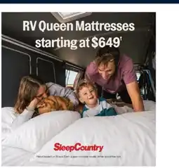 Sleep Country RV Queen Mattresses offer