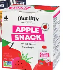 Giant Tiger Martin's apple snack pouches offer