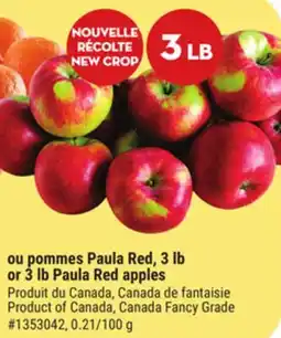 Giant Tiger 3 lb Paula Red apples offer