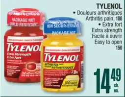 Jean Coutu TYLENOL Arthritis pain • 100 Extra strength Easy to open offer