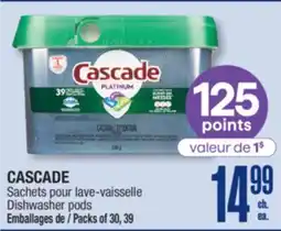 Jean Coutu CASCADE Sachets pour lave-vaisselle offer