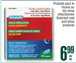 Jean Coutu Personnelle Selected cold and sinus products offer