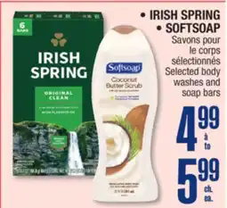Jean Coutu IRISH SPRING SOFTSOAP Selected body washes and soap bars offer