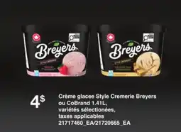 Provigo CRÈME GLACEE STYLE CREMERIE BREYERS OU COBRAND offer
