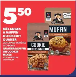 Provigo MÉLANGES À MUFFIN OU BISCUIT QUAKER, 750-900 G | QUAKER MUFFIN OR COOKIE offer
