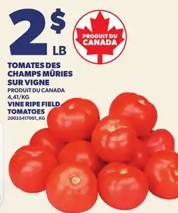Provigo TOMATES DES CHAMPS MÛRIES SUR VIGNE | VINE RIPE FIELD TOMATOES offer