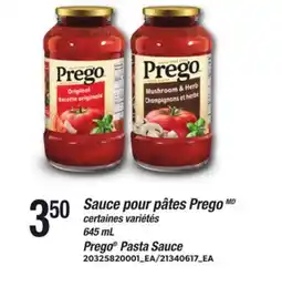 Provigo SAUCE POUR PÂTES PREGO | PREGO PASTA SAUCE offer