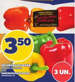 Provigo POIVRONS DE SERRE, 3 UN. | GREENHOUSE PEPPERS offer