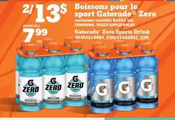 Provigo BOISSONS POUR LE SPORT GATORADE ZERO, 6X591 ML | GATORADE ZERO SPORTS DRINK offer