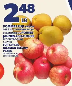 Provigo POMMES FUJI OU POIRES JAUNES ASIATIQUES | FUJI APPLES OR ASIAN YELLOW PEARS offer