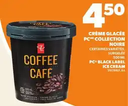 Provigo CRÈME GLACÉE PC COLLECTION NOIRE, 500 ML | PC BLACK LABEL ICE CREAM offer
