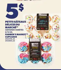 Provigo PETITS GÂTEAUX DÉLICES DU MARCHÉMC , 6/12 UN. | FARMER'S MARKET CUPCAKES offer