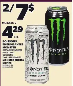 Provigo BOISSONS ÉNERGISANTES MONSTER, 443-673 ML | MONSTER ENERGY DRINKS offer