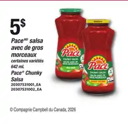 Provigo PACE SALSA AVEC DE GROS MORCEAUX, 642 ML | PACE CHUNKY SALSA offer