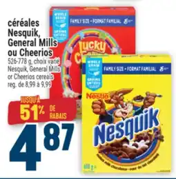 Marché Adonis céréales Nesquik, General Mills ou Cheerios | Nesquik, General Mills ou Cheerios cereals offer