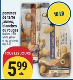 Marché Adonis POMMES DE TERRE JAUNES, BLANCHES OU ROUGES | WHITE, YELLOW OR RED POTATOES offer