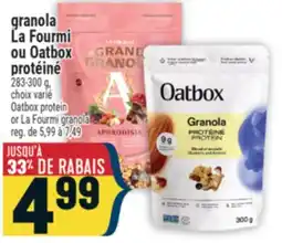 Marché Adonis granola La Fourmi ou Oatbox protéiné | Oatbox protein or La Fourmi granola offer