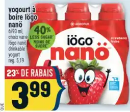 Marché Adonis yogourt à boire lôgo nanö | Iögo nanö drinkable yogurt offer