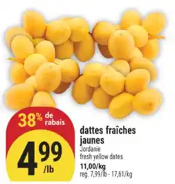 Marché Adonis dates fraîches jaunes | Jordanie fresh yellow dates offer