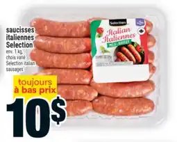 Super C saucisses italiennes Selection | Selection italian sausages offer
