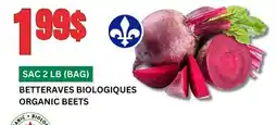 Marches Tau BETTERAVES BIOLOGIQUES offer