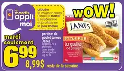 Super C portions de poulet panées Janes | Janes breaded chicken portions offer