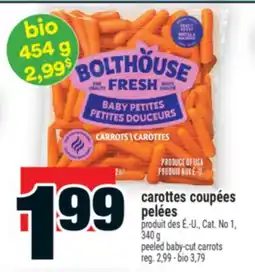 Super C carottes coupées pelées | peeled baby-cut carrots offer