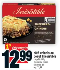 Super C pâté chinois au bœuf Irrésistible | Irrésistible frozen sheppard pie offer
