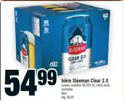 Super C bière Sleeman Clear 2.0 | beer offer