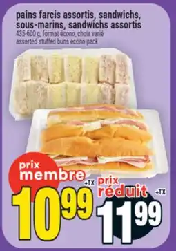 Super C pains farcis assortis, sandwichs, sous-marins, sandwichs assortis | assorted stuffed buns econo pack offer