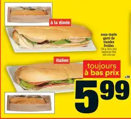 Super C sous-marin garni de viandes froides | submarine filled with cold cuts offer