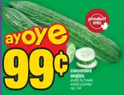 Super C concombre anglais | english cucumber offer