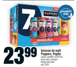 Super C boisson de malt Poppers, Pepito | Pepito malt drink offer