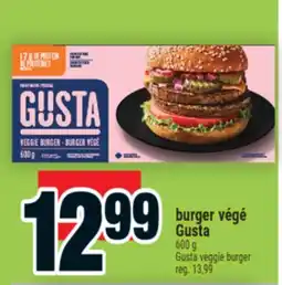 Super C burger végé Gusta | Gusta veggie burger offer