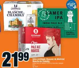 Super C bière Archibald, BrasseurdeMontréal, BlanchedeChambly | beer offer