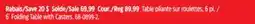 Canadian Tire 6´ Folding Table with Casters offer