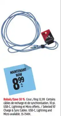 Canadian Tire Selected 10 Charge & Sync Cables. USB-C offer