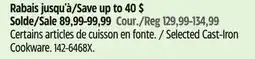 Canadian Tire Selected Cast-Iron Cookware offer
