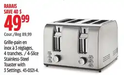 Canadian Tire Master Chef 4-Slice Stainless-Steel Toaster with 3 Settings offer