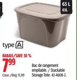 Canadian Tire Stackable Storage Tote offer
