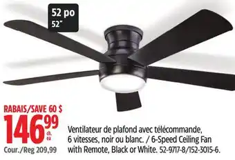 Canadian Tire NOMA 6-Speed Ceiling Fan with Remote offer