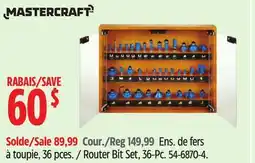 Canadian Tire Mastercraft Router Bit Set offer