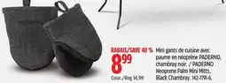 Canadian Tire PADERNO Neoprene Palm Mini Mitts, Black Chambray offer
