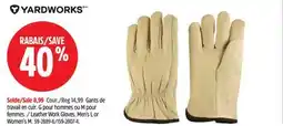 Canadian Tire Yardworks Leather Work Gloves offer
