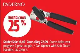 Canadian Tire Paderno Can Opener with Soft-Touch Handles offer