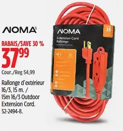 Canadian Tire Noma 15m 16/3 Outdoor Extension Cord offer