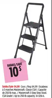 Canadian Tire Mastercraft 3-Step Step Stool offer